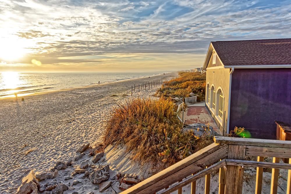 Oak Island Sunset Pier View